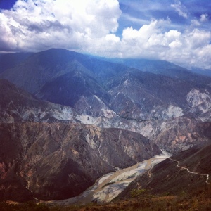 The canyon of Chicamocha outside San Gil, a very nice hike on the edge of the mountain